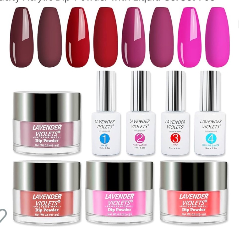 Lavender Violets Dip Powder Nail Color Kit